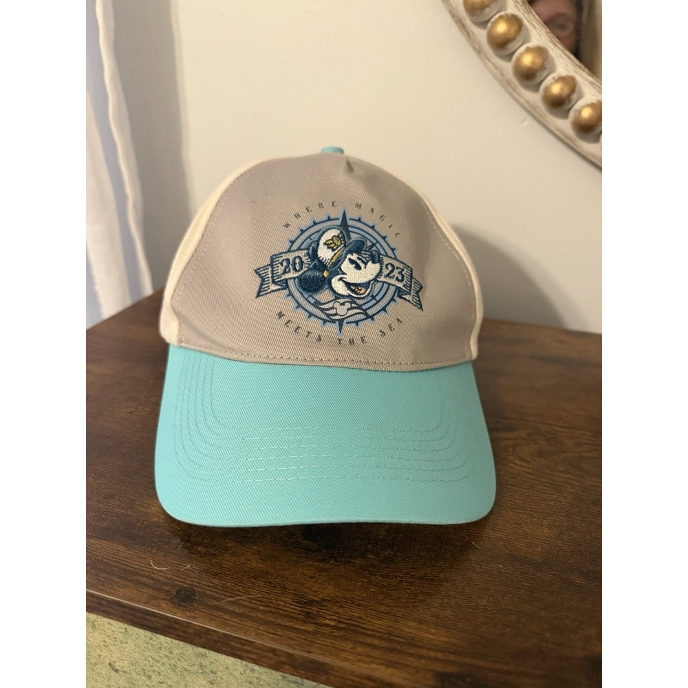 Disney Cruise Line 2023 Where Magic Meets The Sea Mickey Captain Adjustable Hat